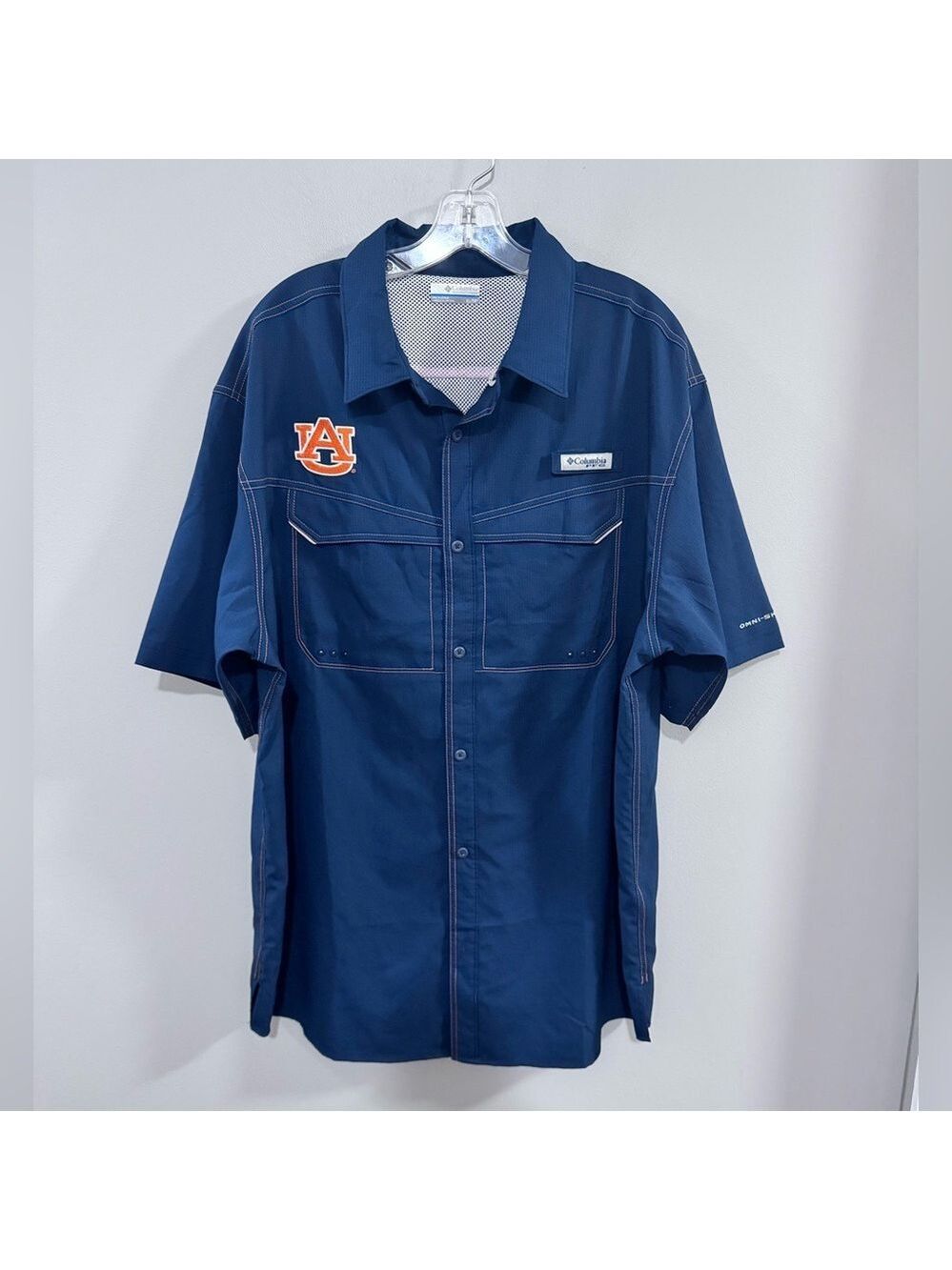 Men's Columbia PFG Tamiami AuburnTigers Button Down Shirt. Size XL